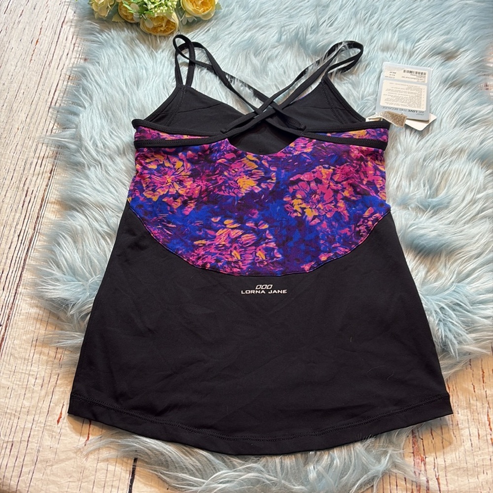 NWT Lorna Jane Bold Blooms Excel Tank Top sz XS - Picture 9 of 11